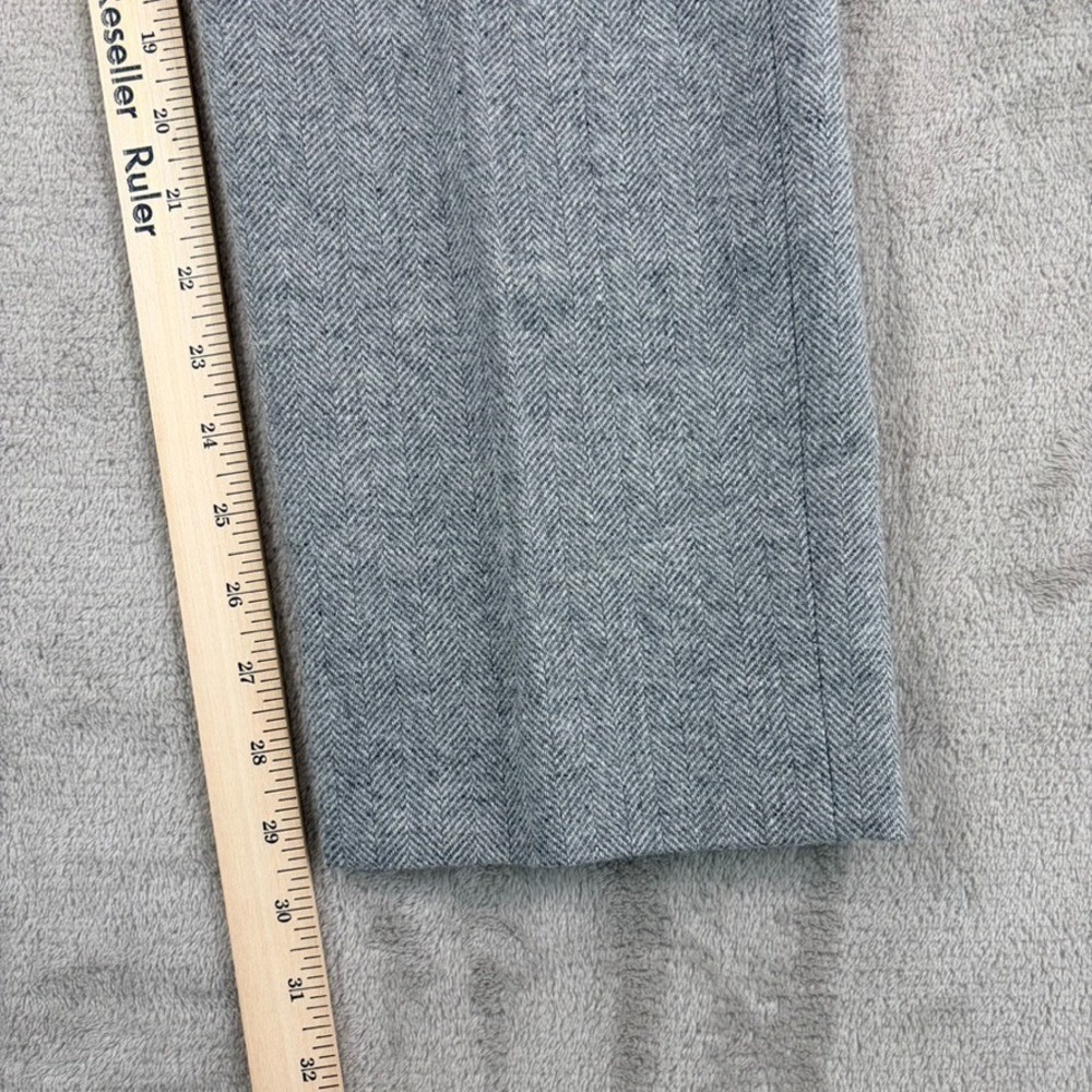 J.Crew Bowery Herringbone Wool Blend Dress Pants in‎ Grey Men 30x29 Classic Fit - Picture 6 of 11